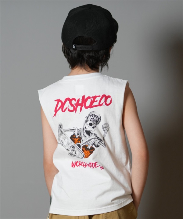 DC ディーシー タンクトップ キッズ 子供 バックプリント ロゴ スカル 25 KD SKATE SKULL BG SL YSL252512