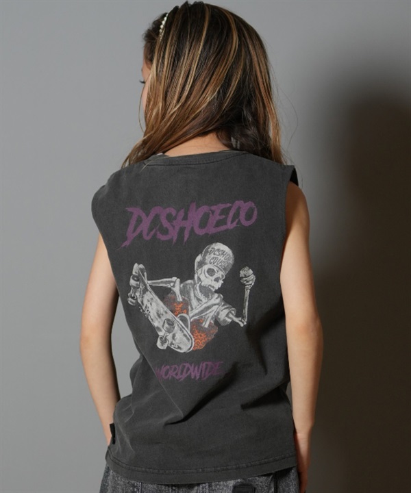 DC ディーシー タンクトップ キッズ 子供 バックプリント ロゴ スカル 25 KD SKATE SKULL BG SL YSL252512