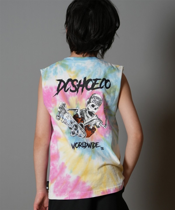 DC ディーシー タンクトップ キッズ 子供 バックプリント ロゴ スカル 25 KD SKATE SKULL BG SL YSL252512