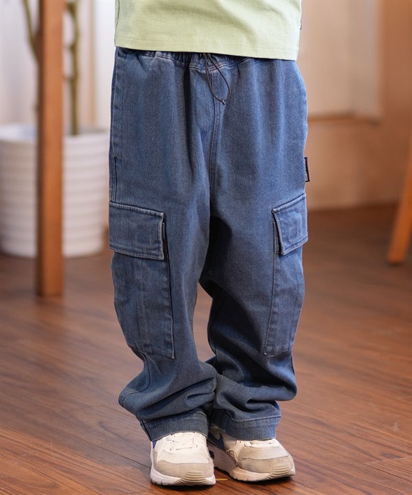 DC ディーシー ロングパンツ キッズ カーゴパンツ ストレッチ ワイドシルエット YPT251523
