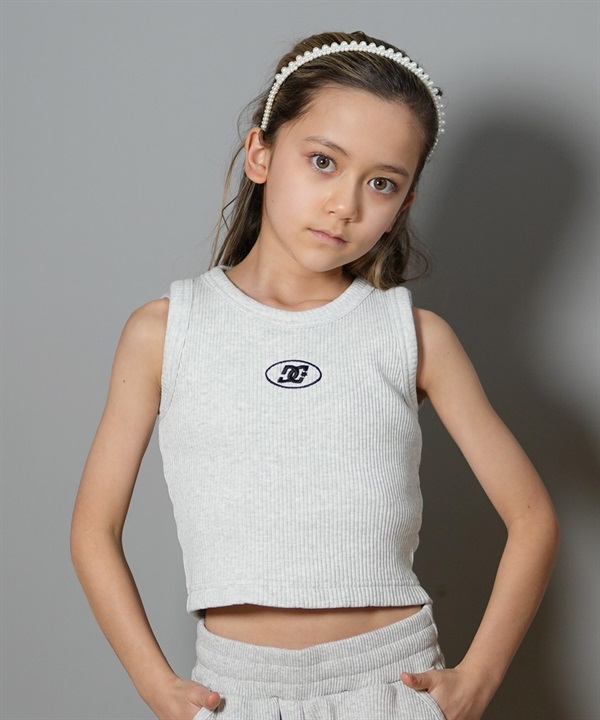 DC ディーシー タンクトップ キッズ 子供 25 KD TELECO CROP TANK YSL252516M