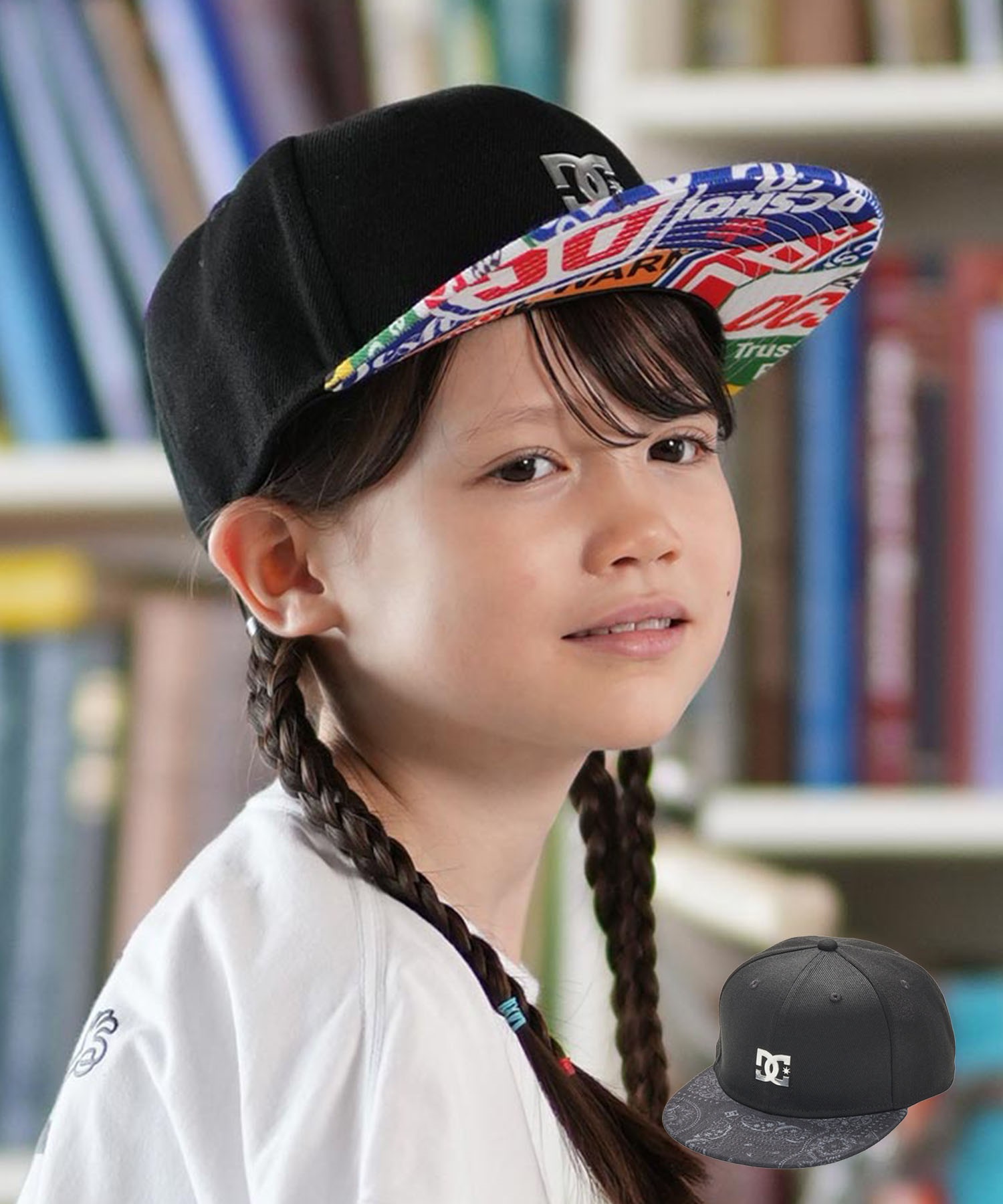 DC ディーシー キャップ キッズ ジュニア 子供 25 KD PRINTVISOR