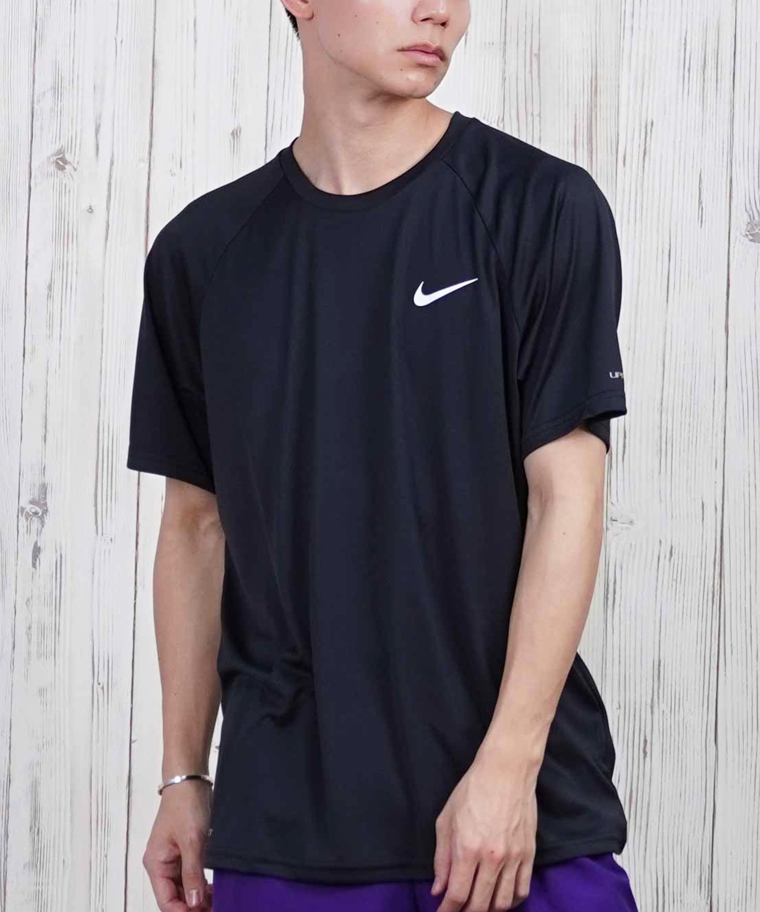 NIKE ナイキ 水着 ラッシュガード 半袖 Tシャツ メンズ 水陸両用 UVカット NESSA586(N001-S)