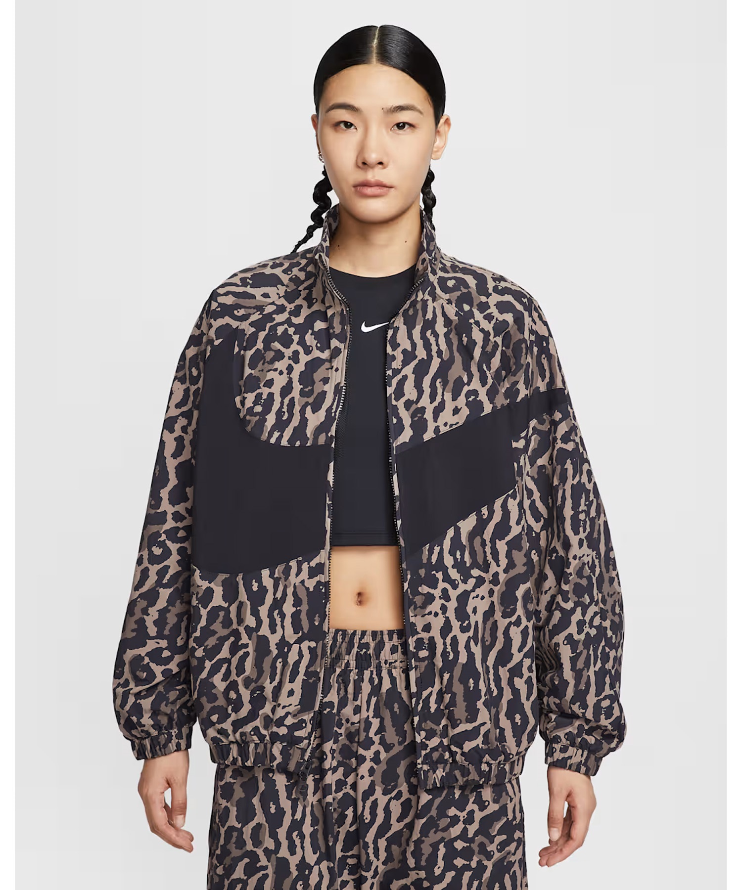 NIKE ナイキ ジャージ トラックジャケット レディース ヒョウ柄