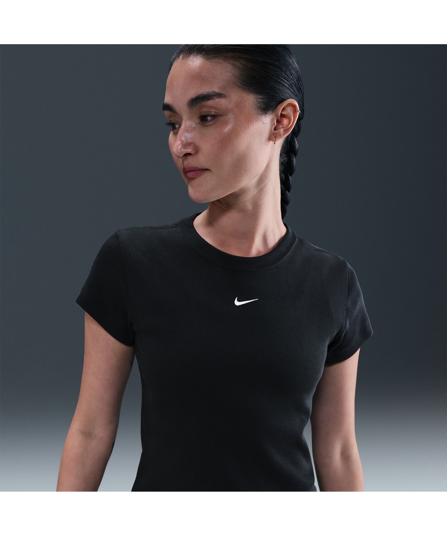 NIKE ナイキ 半袖 Tシャツ レディース リブショートスリーブ シンプル 