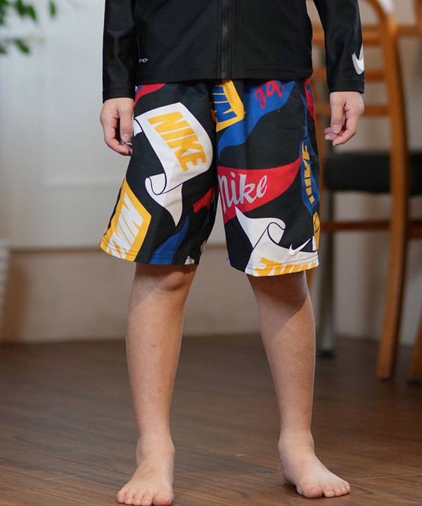 NIKE ナイキ 水着 海パン トランクス サーフパンツ キッズ ジュニア 子供 ボーイズ フラッグプリント 7 ボレーショーツ NESSF801