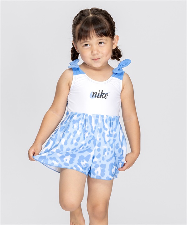 NIKE ナイキ 水着 ワンピース キッズ 子供 スイムウェア レオパード柄 トドラーガールズキュロットワンピース 1991116 006