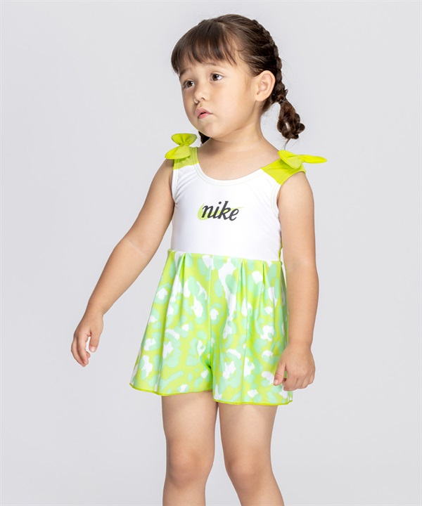 NIKE ナイキ 水着 ワンピース キッズ 子供 スイムウェア レオパード柄 トドラーガールズキュロットワンピース 1991116 254