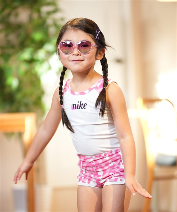 NIKE ナイキ 水着 セット キッズ 子供 スイムウェア セパレート レオパード柄 トドラーガールズセパレーツ 1991117 003