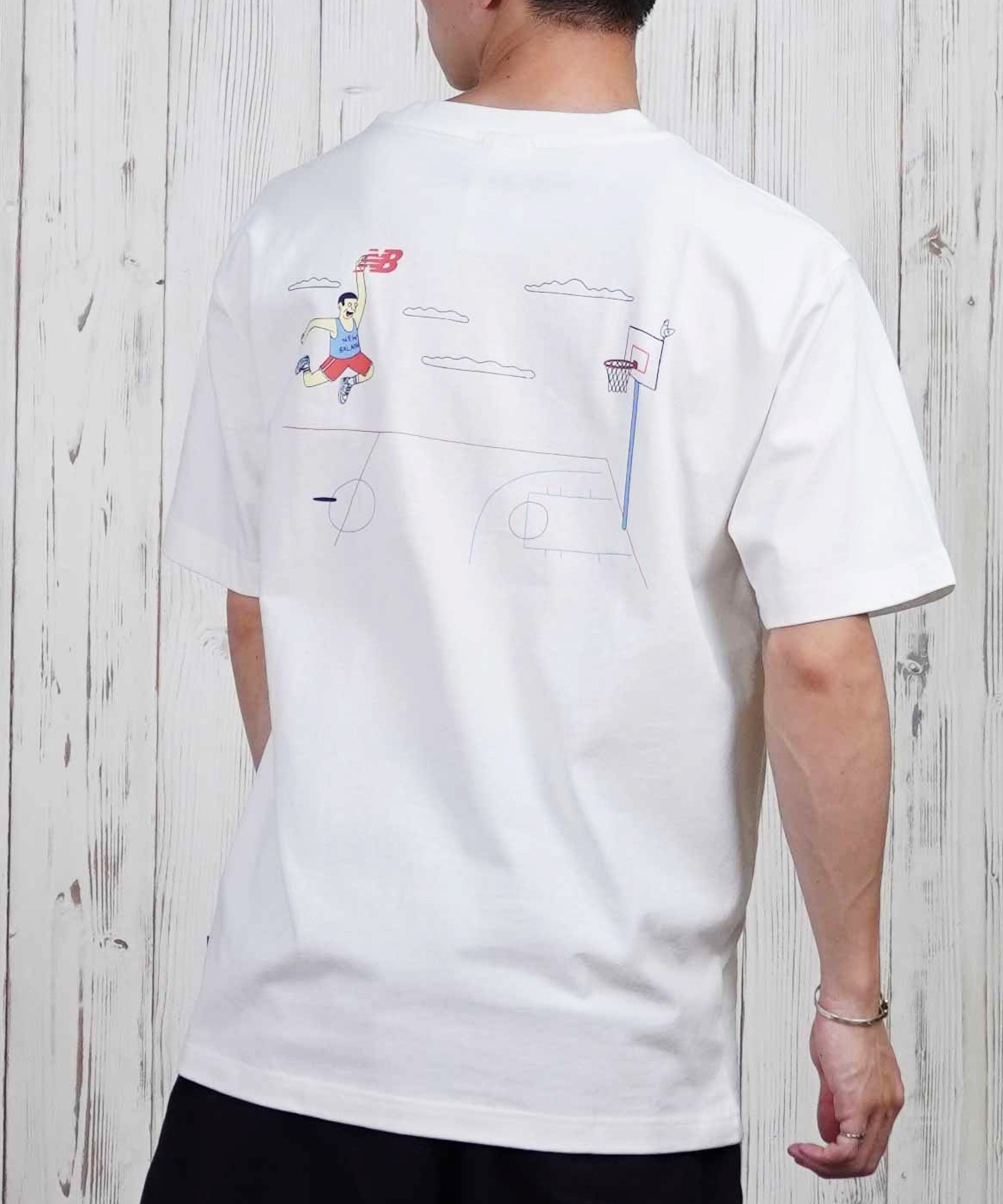 new balance ニューバランス 半袖 Tシャツ メンズ バックプリント