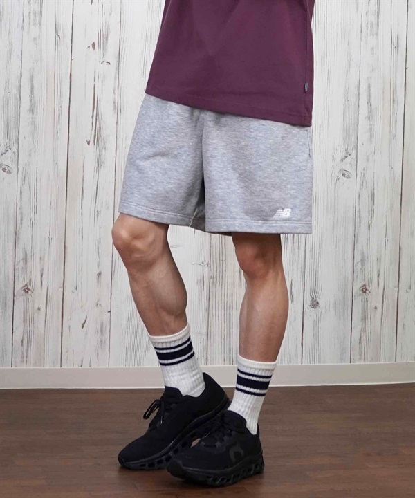 New Balance ニューバランス ハーフパンツ ショートパンツ メンズ スウェット ショーツ ロゴ 7インチ MS41520