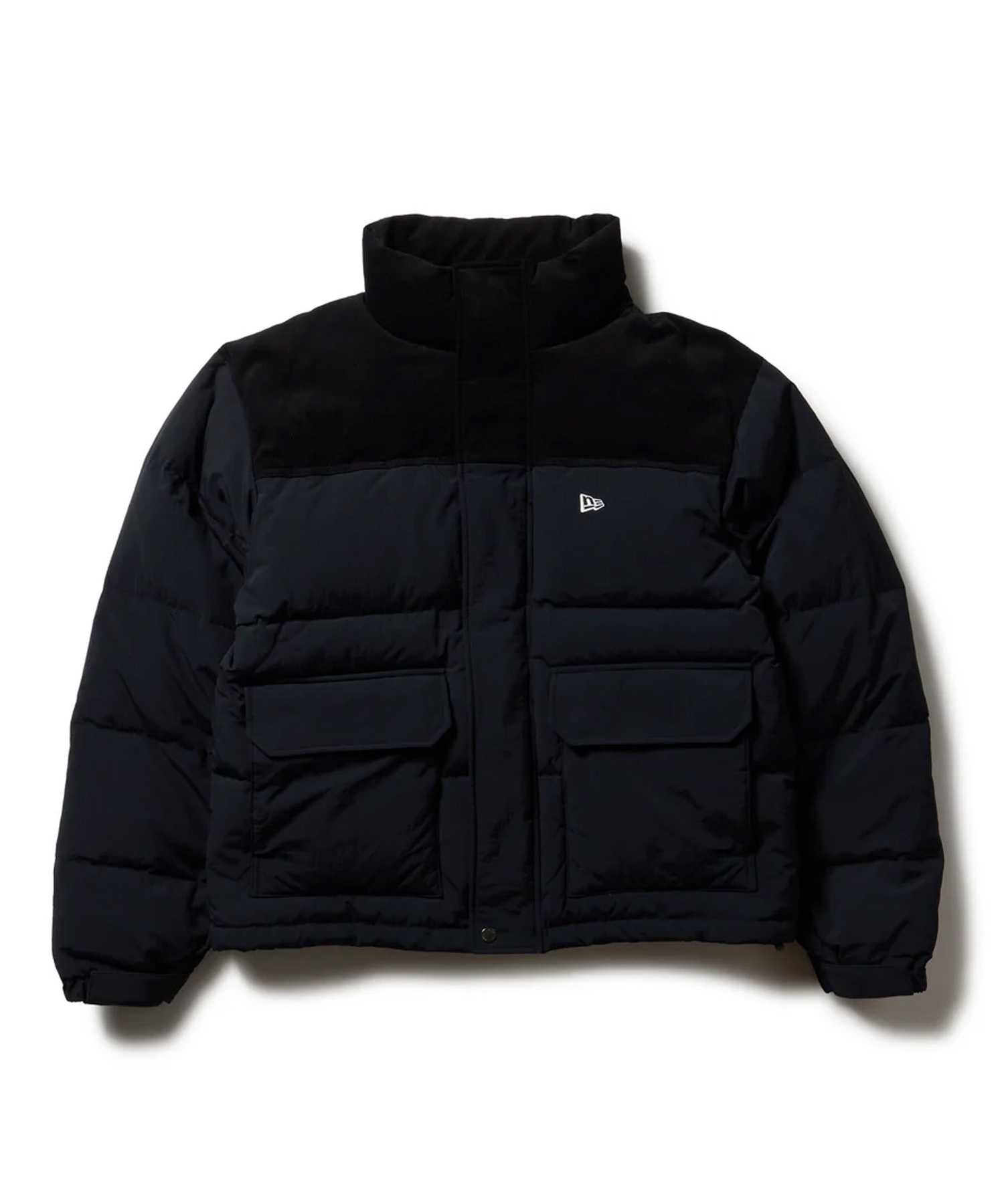 NEW ERA ニューエラ アウター メンズ ダウンジャケット コーデュロイ コンビ ブラック 14682727(BLK-M)
