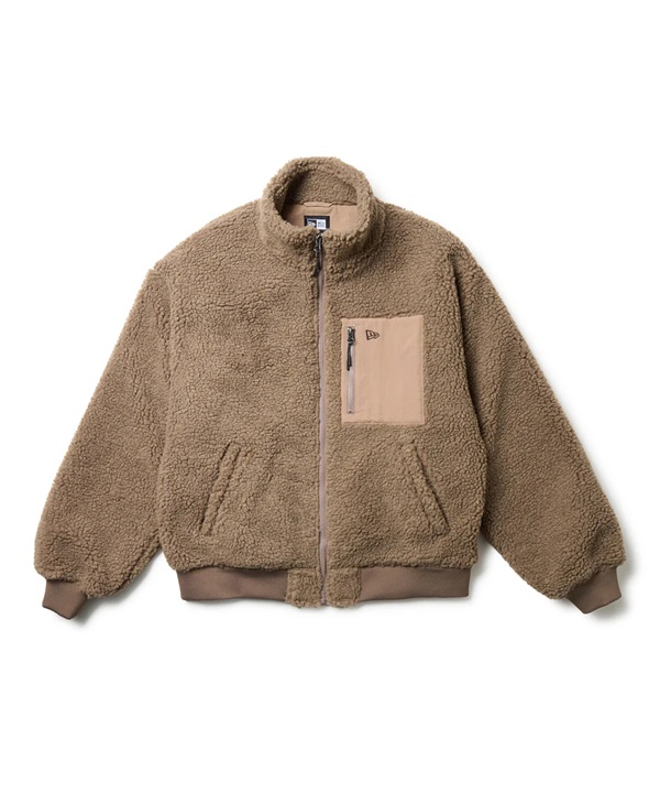 NEW ERA ニューエラ アウター メンズ ボアブルゾン モカ オーバーサイズド 14682728