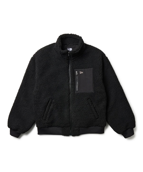 NEW ERA ニューエラ アウター メンズ ボアブルゾン ブラック オーバーサイズド 14682729