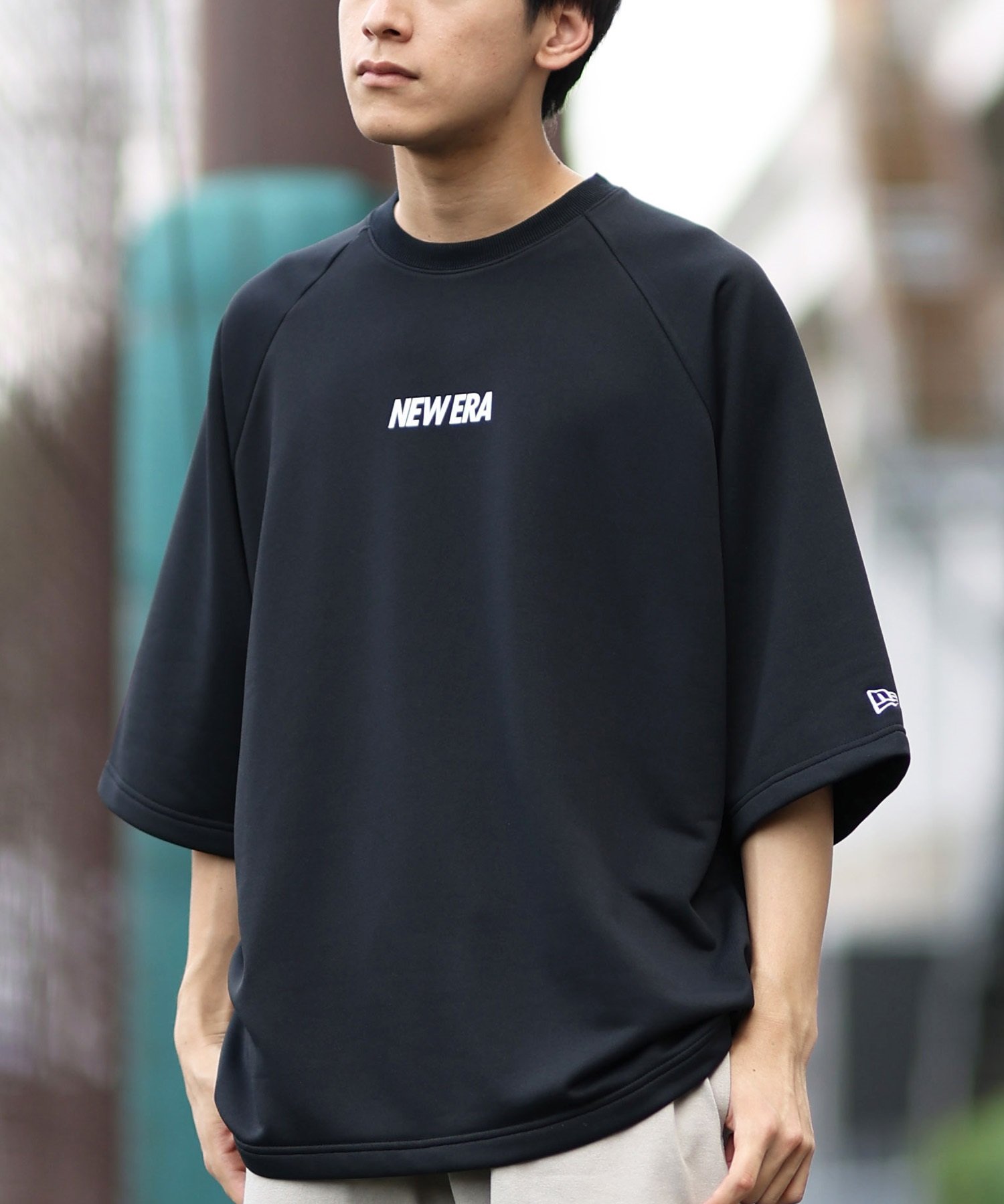NEW ERA ニューエラ トレーナー メンズ 半袖 ドライスウェット Tシャツ Wordmark Logo 14410163