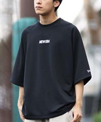 NEW ERA ニューエラ トレーナー メンズ 半袖 ドライスウェット Tシャツ Wordmark Logo 14410163(BK-M)