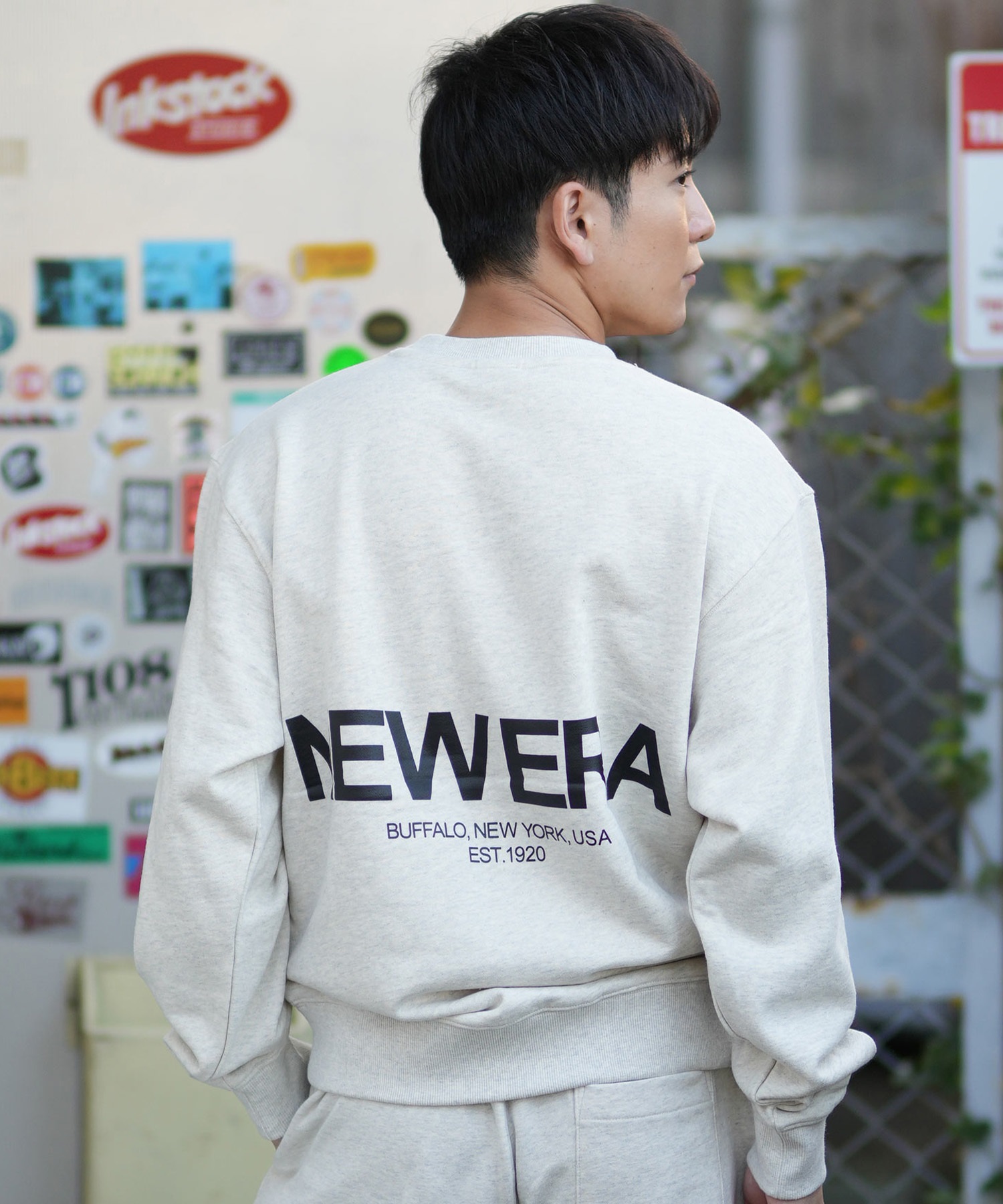 NEW ERA ニューエラ トレーナー スウェット メンズ バックプリント 裏