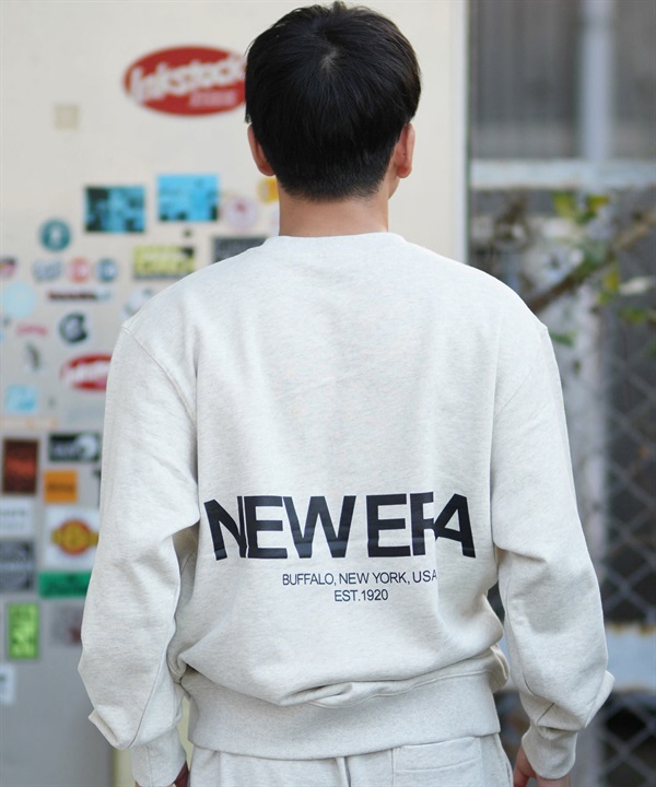 NEW ERA ニューエラ トレーナー スウェット メンズ バックプリント 裏毛 SWEAT CREW NORIGIN MS 14877276 ムラサキスポーツ限定