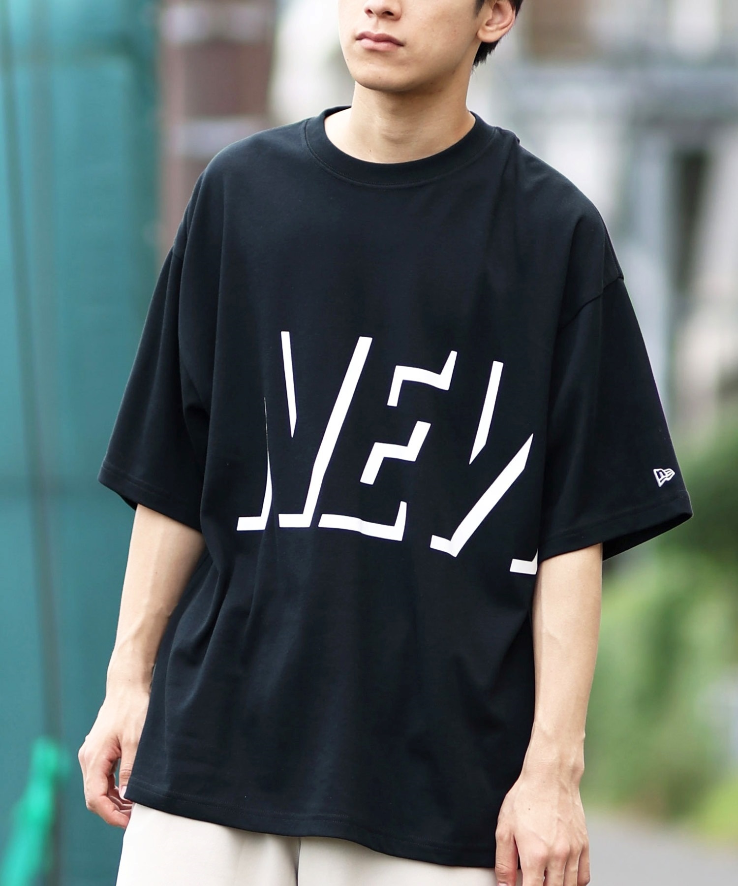 NEW ERA ニューエラ メンズ 半袖 Tシャツ ビッグロゴ 吸汗速乾
