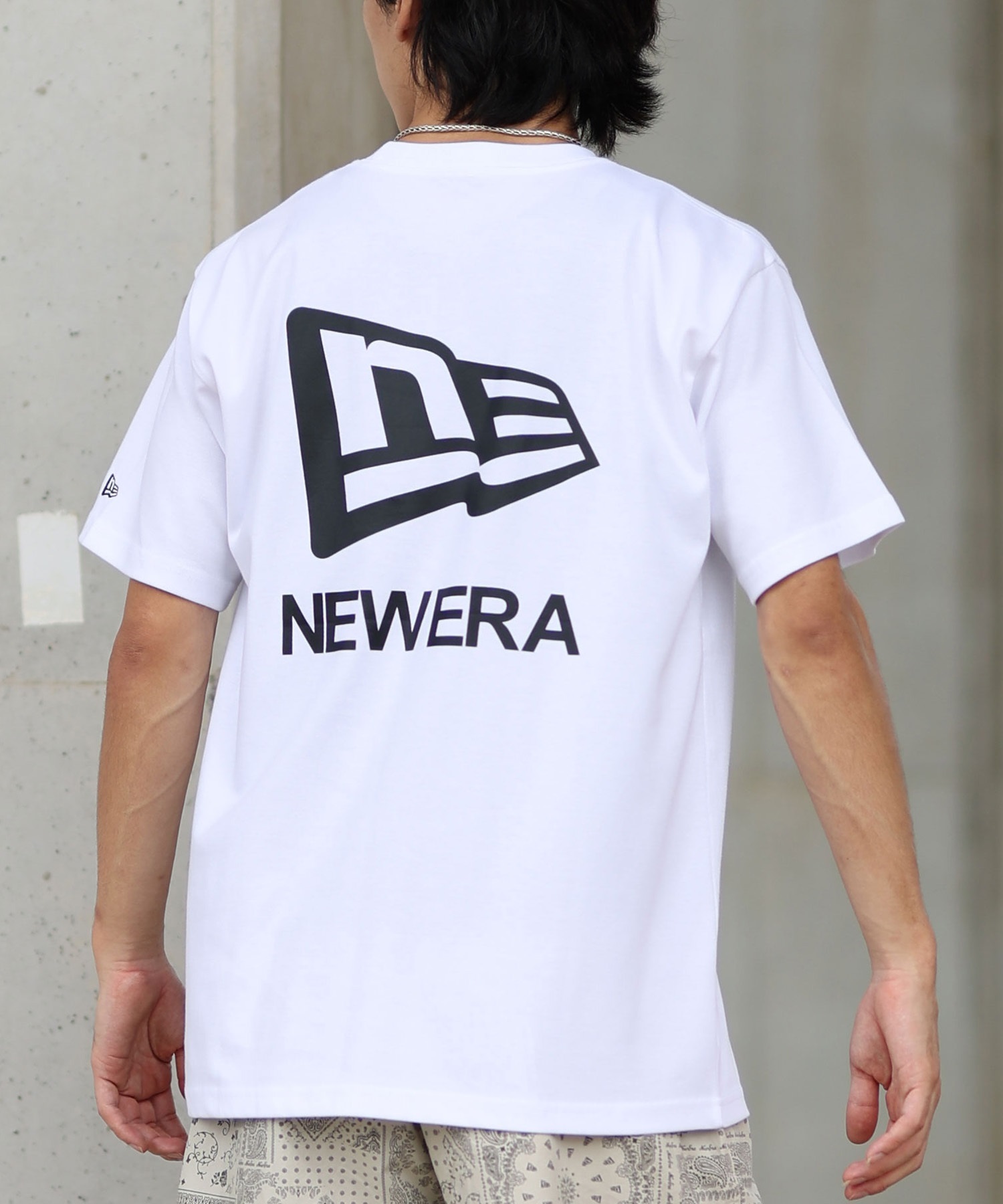 NEW ERA ニューエラ メンズ 半袖 Tシャツ バックプリント 吸水速乾