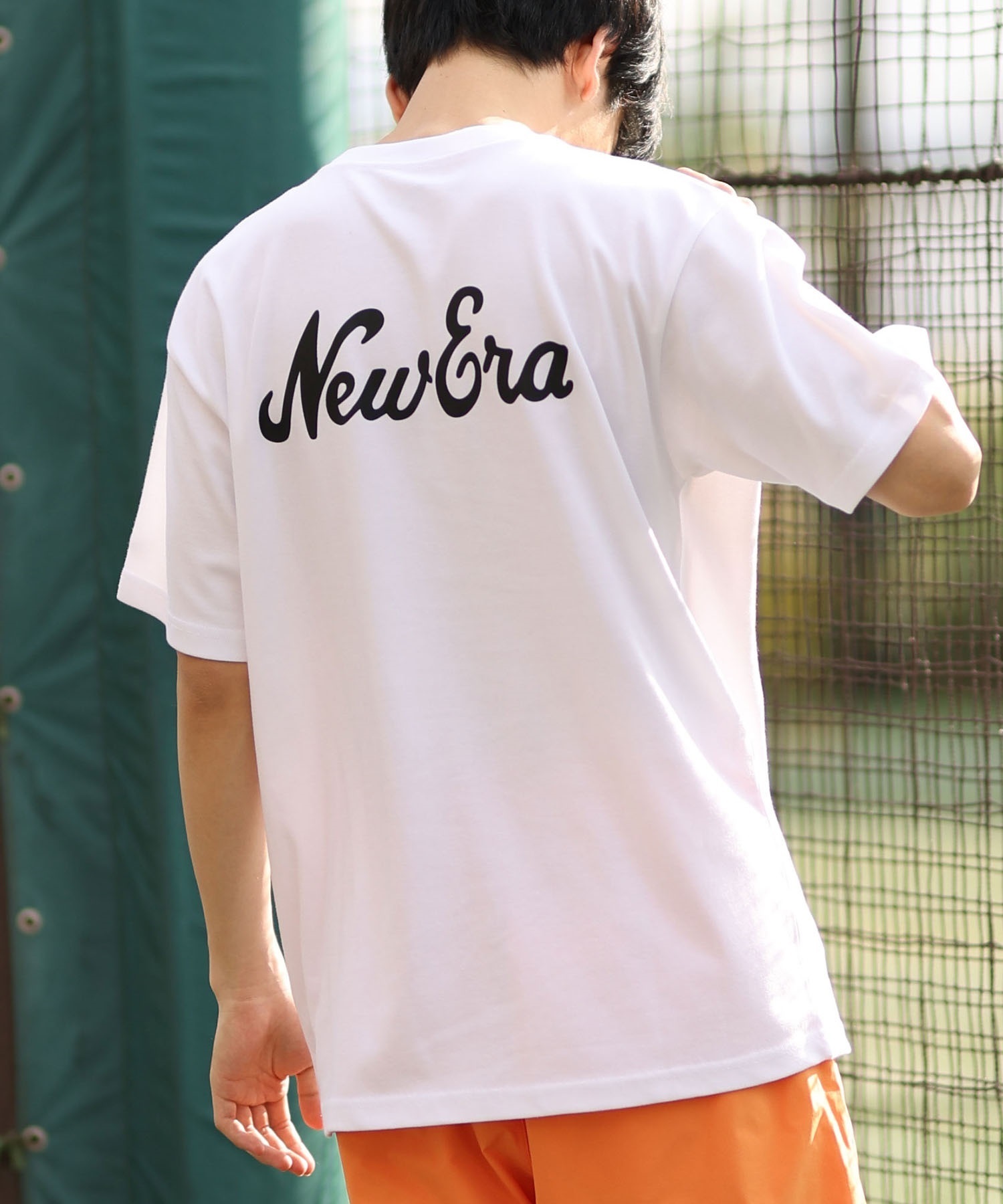 NEW ERA ニューエラ 半袖 Tシャツ メンズ バックプリント ロゴ 吸水速
