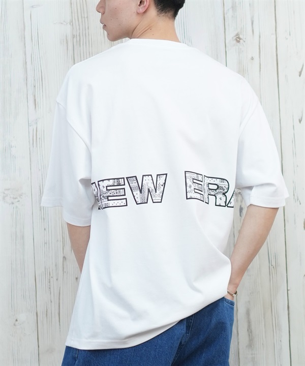 NEW ERA ニューエラ 半袖 Tシャツ メンズ バックプリント オーバーサイズ 吸水速乾 14670922 ムラサキスポーツ限定