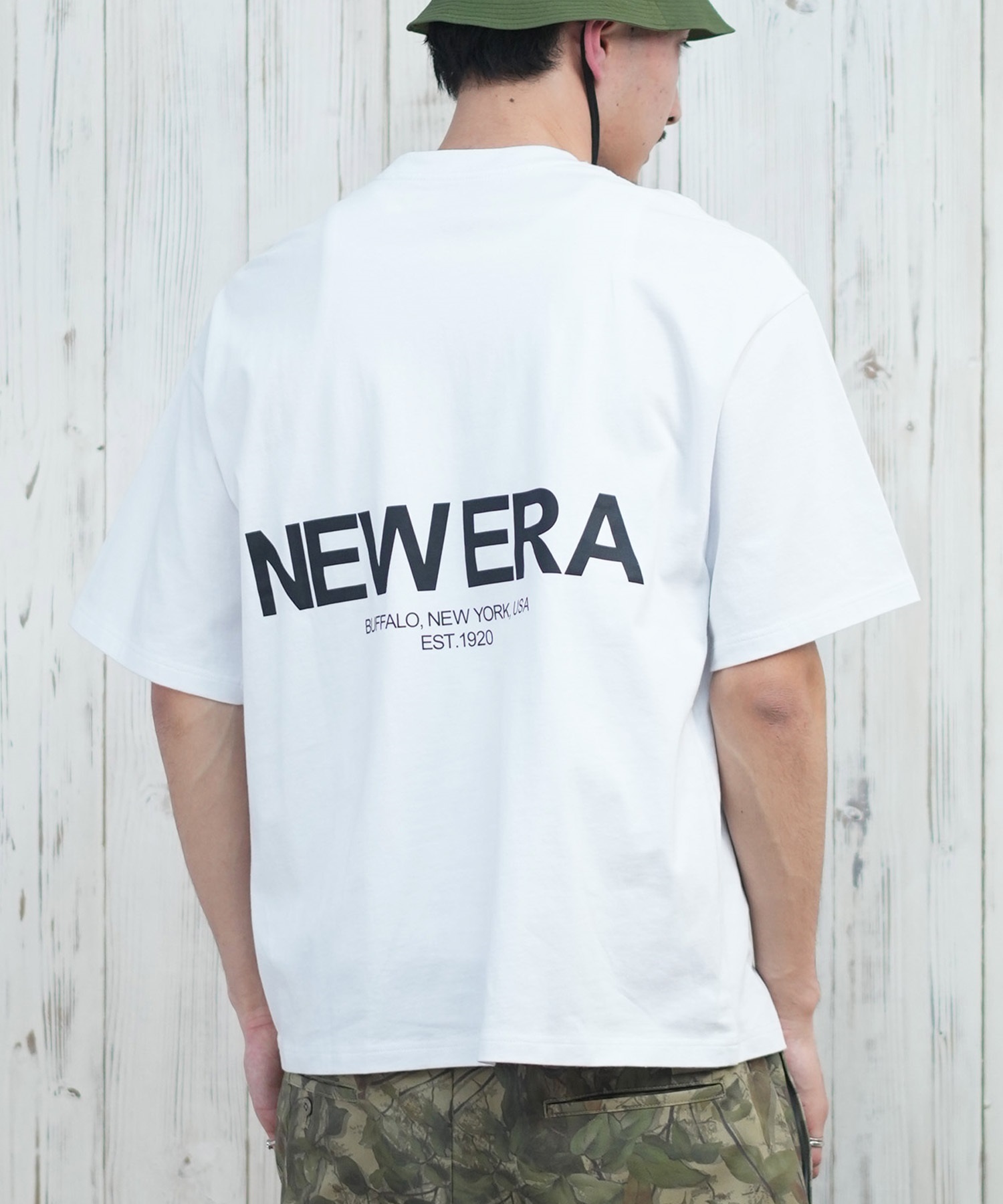 NEW ERA ニューエラ 半袖 Tシャツ メンズ バックプリント オーバー