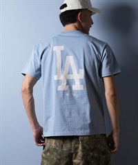 NEW ERA ニューエラ 半袖 Tシャツ メンズ バックプリント MLB ロサンゼルス・ドジャース 14697015 ムラサキスポーツ限定(BL-M)