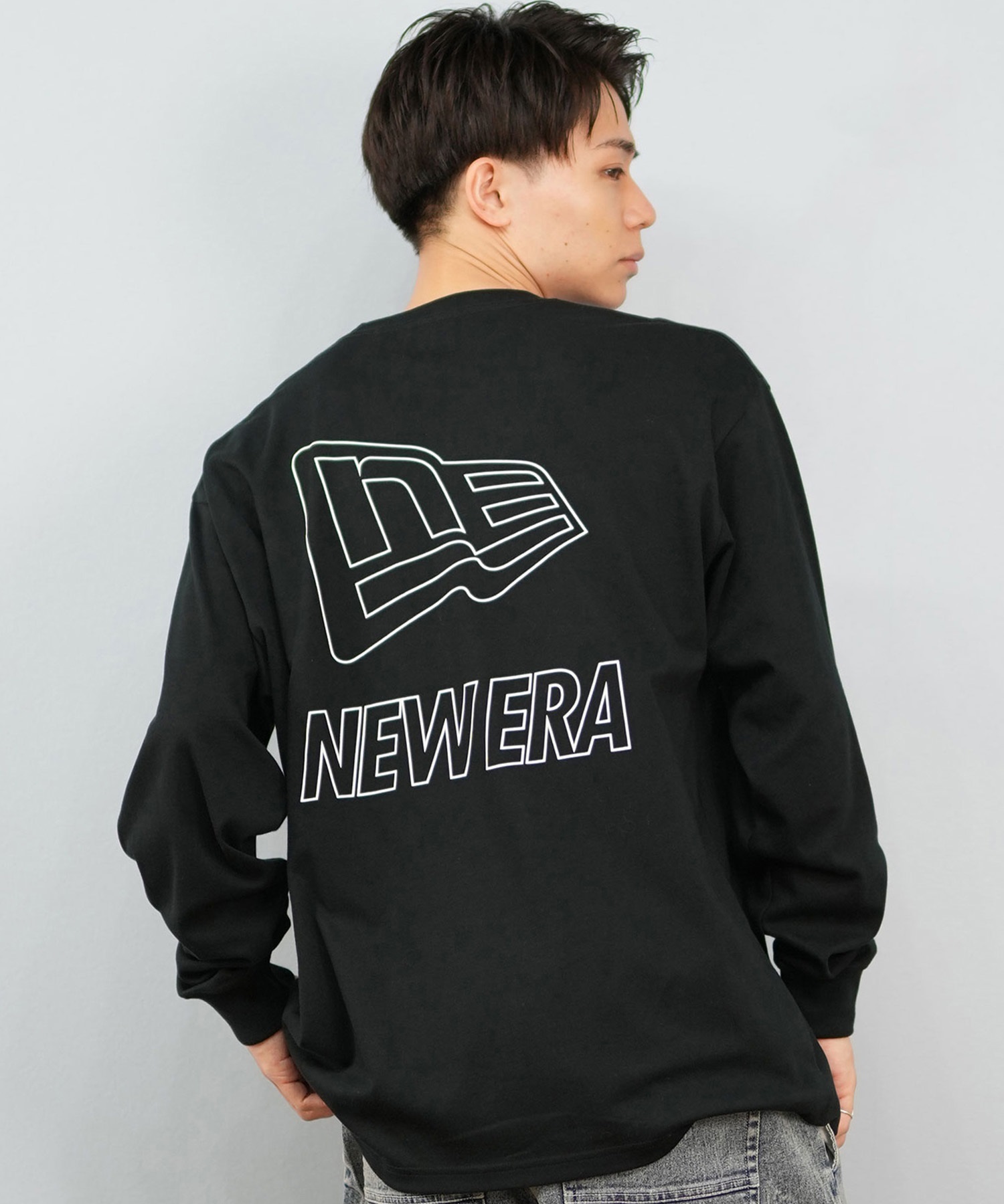 NEW ERA ニューエラ 長袖 Tシャツ ロンT メンズ バックプリント ロゴ