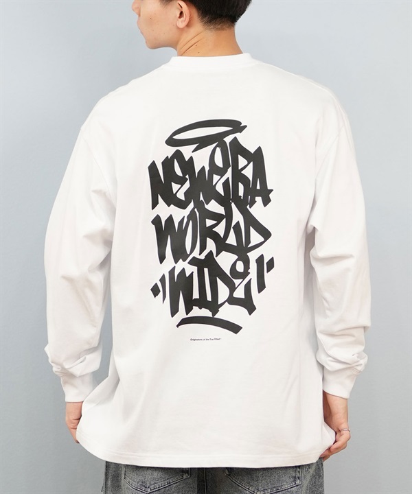 NEW ERA ニューエラ 長袖 Tシャツ ロンT メンズ 長袖 オーバーサイズド コットン Tシャツ Tagging ホワイト 14682689