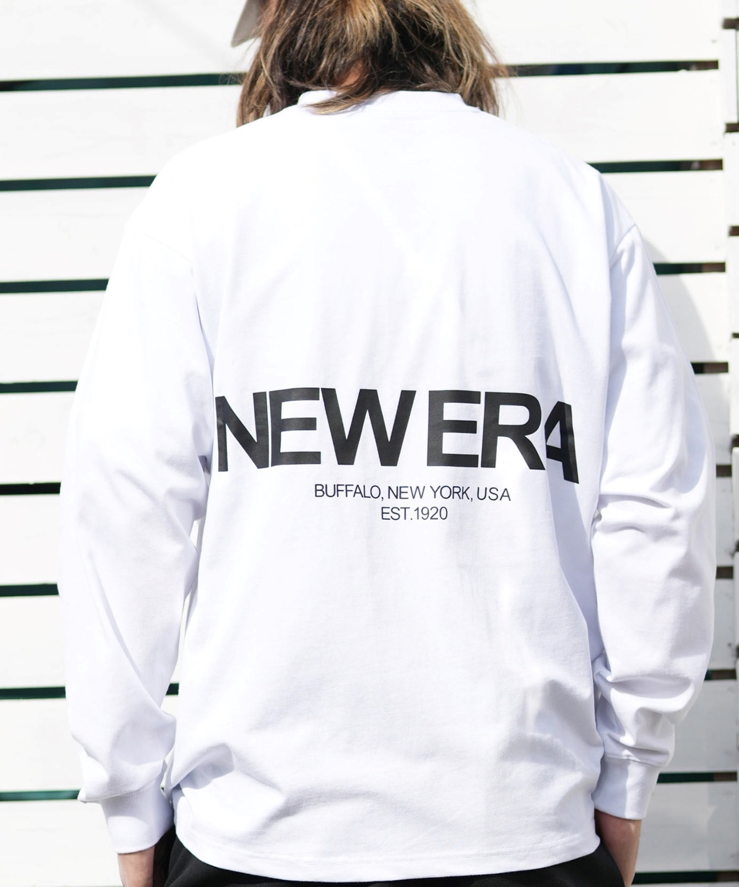 NEW ERA ニューエラ 長袖 Tシャツ ロンT メンズ バックプリント ロゴ