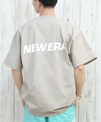 NEW ERA ニューエラ 水着 ラッシュガード 半袖 Tシャツ メンズ バックプリント オーバーサイズ 水陸両用 UVカット Wordmark 14670958
