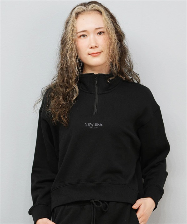 NEW ERA ニューエラ トレーナー スウェット レディース ハーフジップ ロゴ WS SWEAT HALF ZIP 14674706