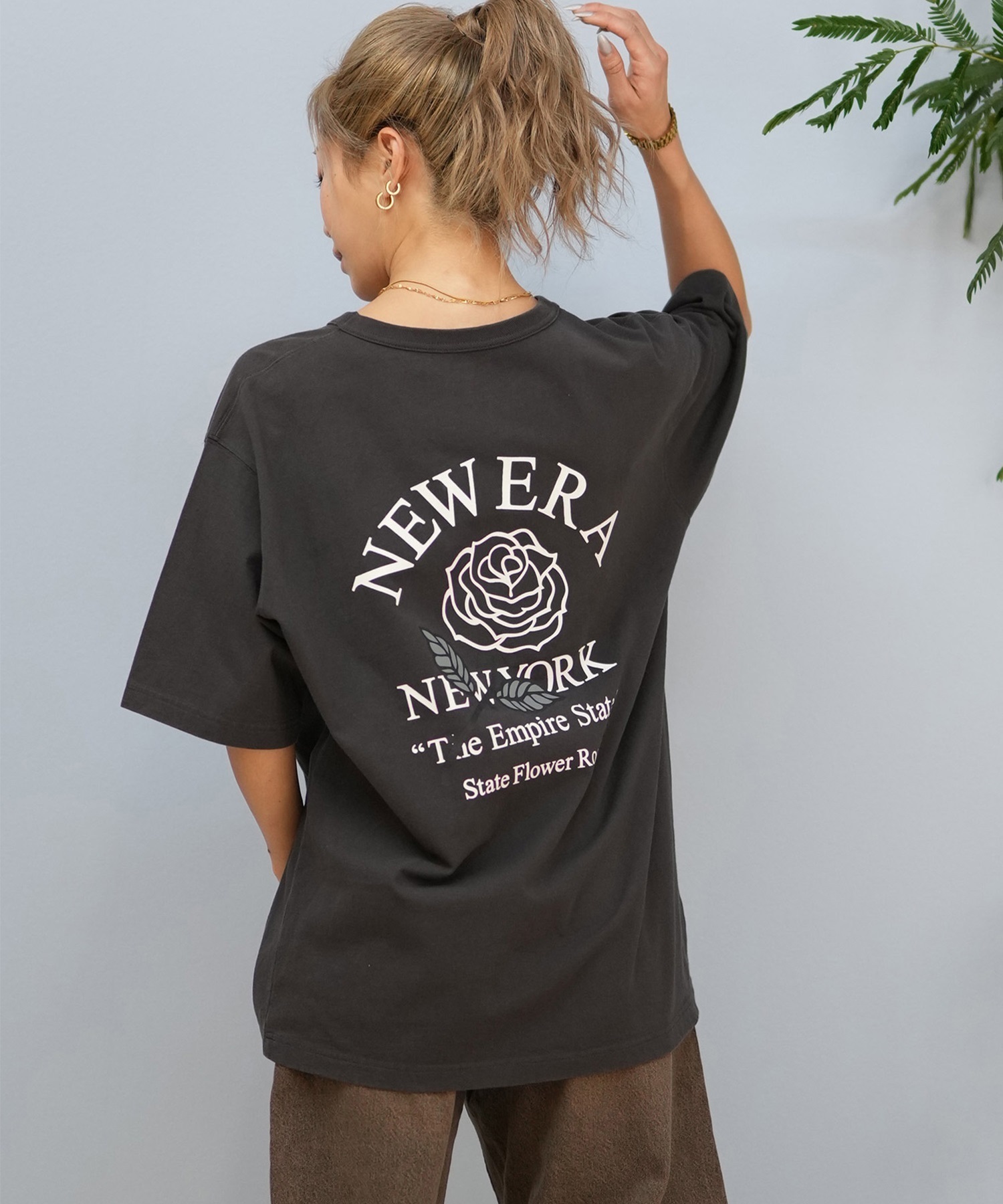 NEW ERA ニューエラ 半袖 Tシャツ レディース オーバーサイズ バック 