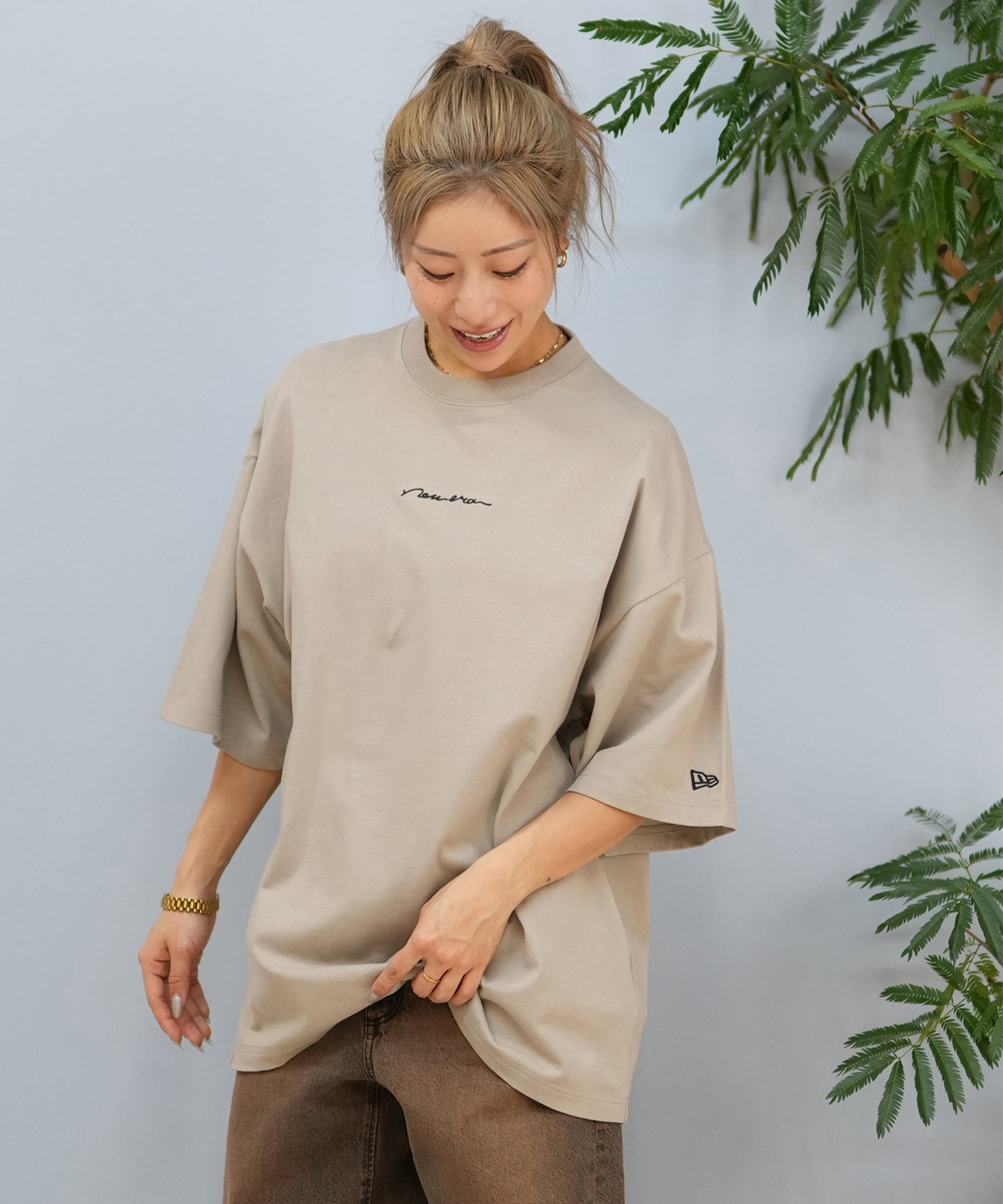 NEW ERA ニューエラ 半袖 Tシャツ レディース オーバーサイズ 14410077