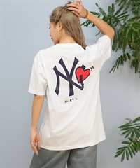 NEW ERA ニューエラ 半袖 Tシャツ レディース MLB オーバーサイズ バックプリント 14670938 ムラサキスポーツ限定 NEW ERA ニューエラ 半袖 Tシャツ レディース MLB オーバー