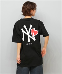 NEW ERA ニューエラ 半袖 Tシャツ レディース MLB オーバーサイズ バックプリント 14670936 ムラサキスポーツ限定 NEW ERA ニューエラ 半袖 Tシャツ レディース MLB オーバー