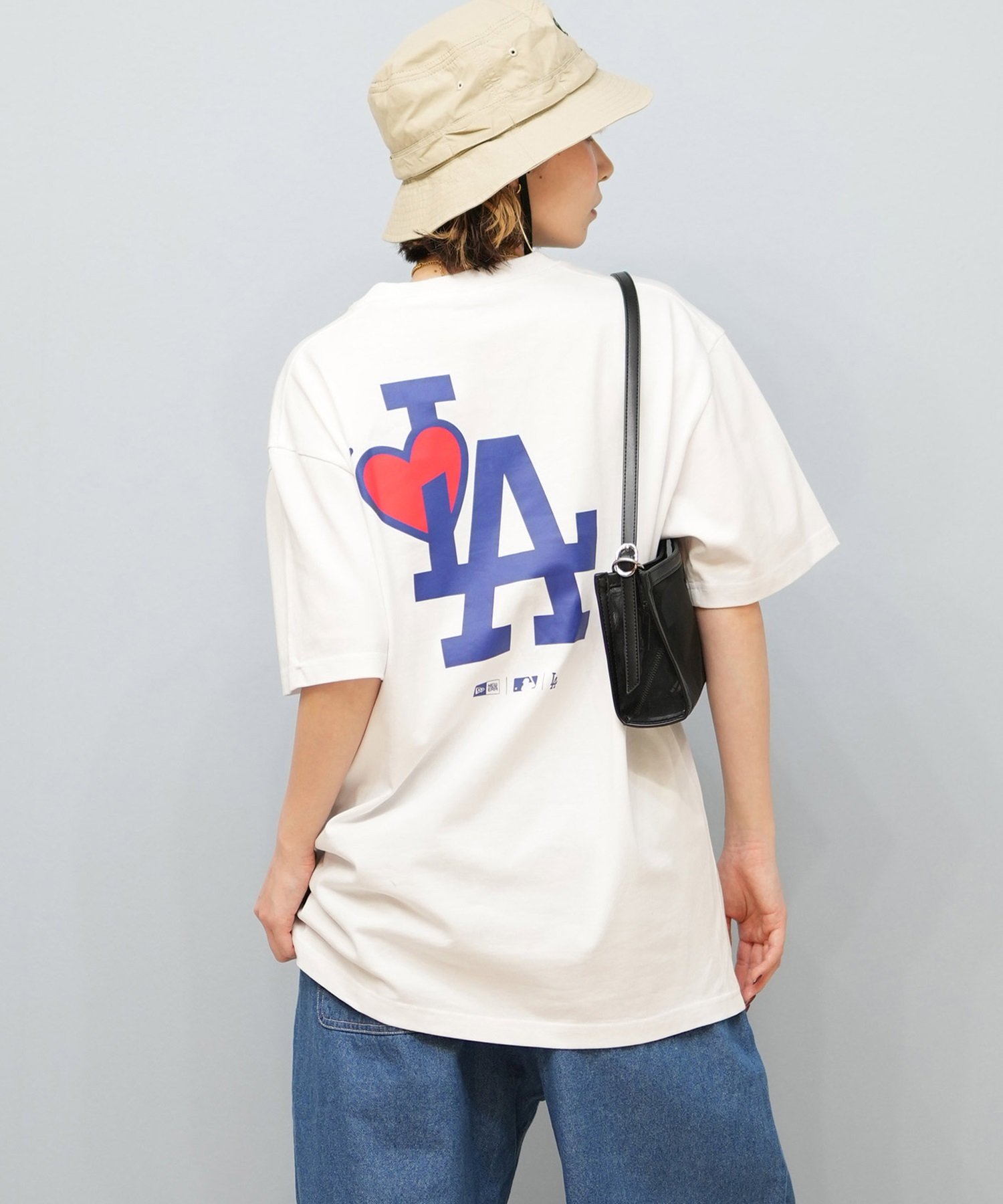 NEW ERA ニューエラ 半袖 Tシャツ レディース MLB オーバーサイズ バックプリント 14670937 ムラサキスポーツ限定