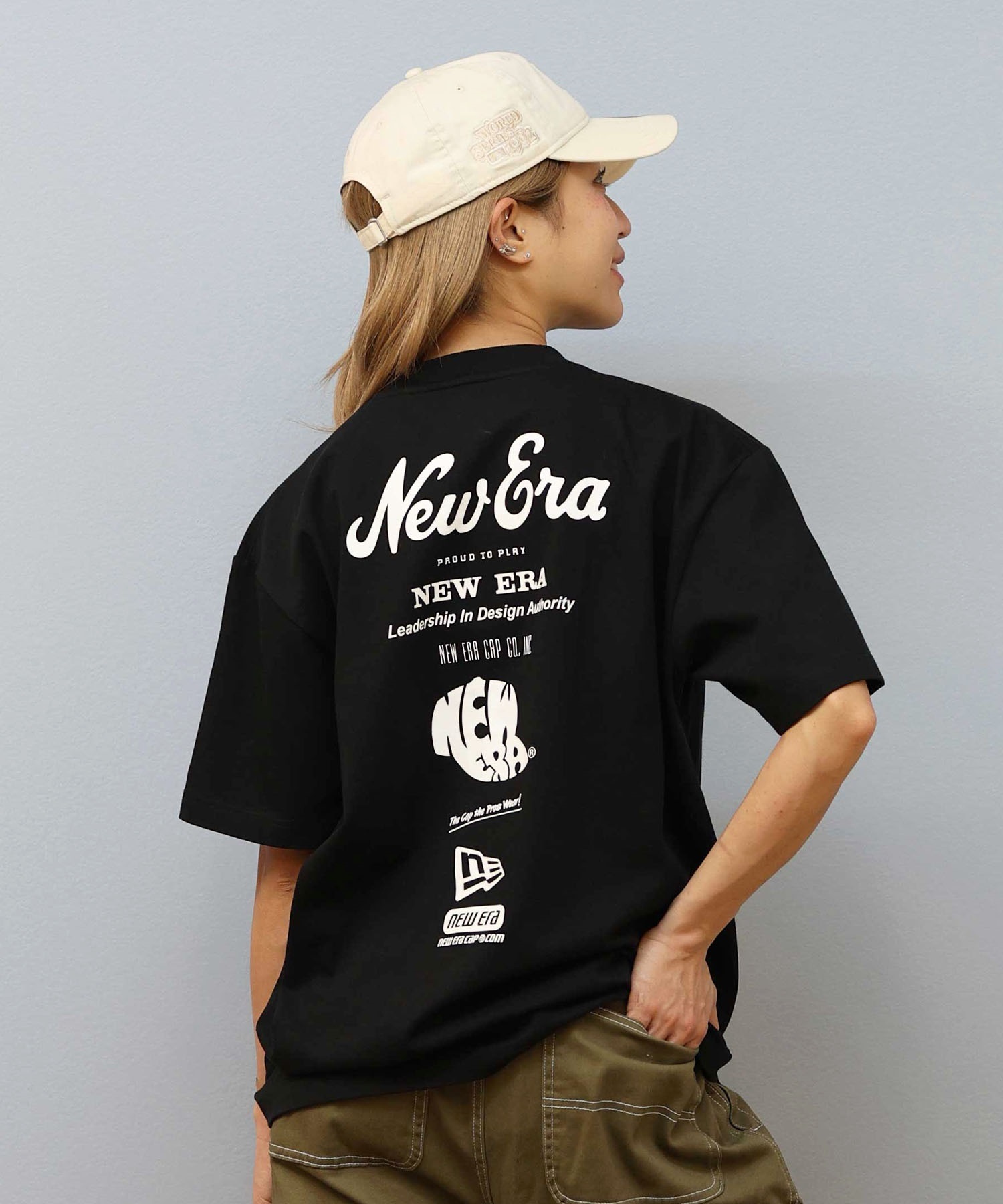 NEW ERA ニューエラ 半袖 Tシャツ レディース バックプリント ユニ