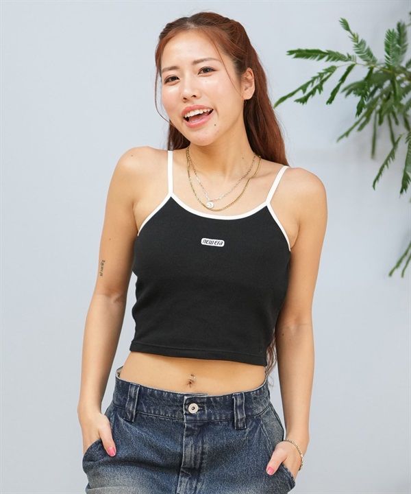 NEW ERA ニューエラ キャミソール レディース ショート丈 カップ付き リブ キャミソール Pill Logo 14391915