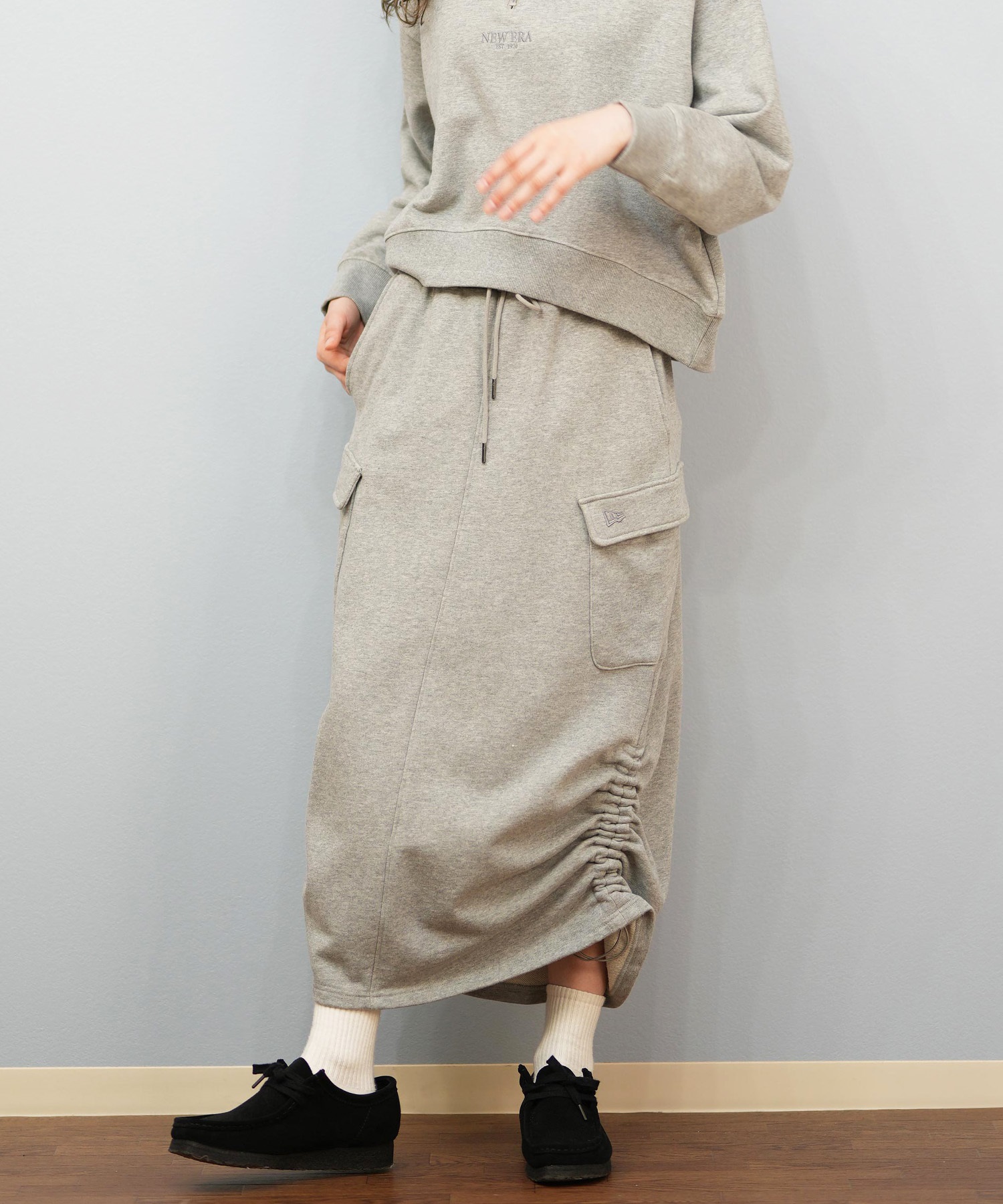 NEW ERA ニューエラ ロングスカート レディース 台形 ウエストゴム 裏