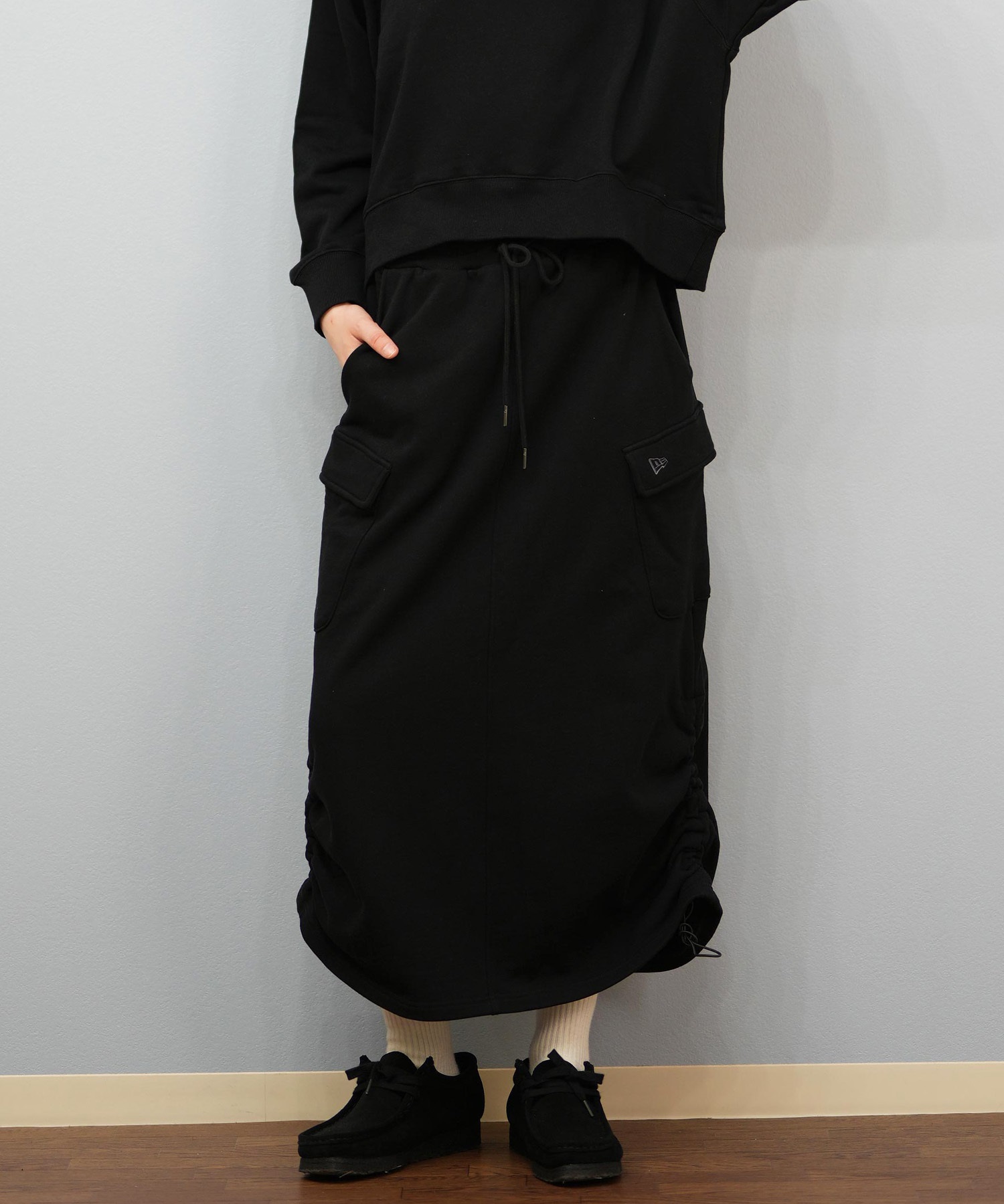 NEW ERA ニューエラ ロングスカート レディース 台形 ウエストゴム 裏