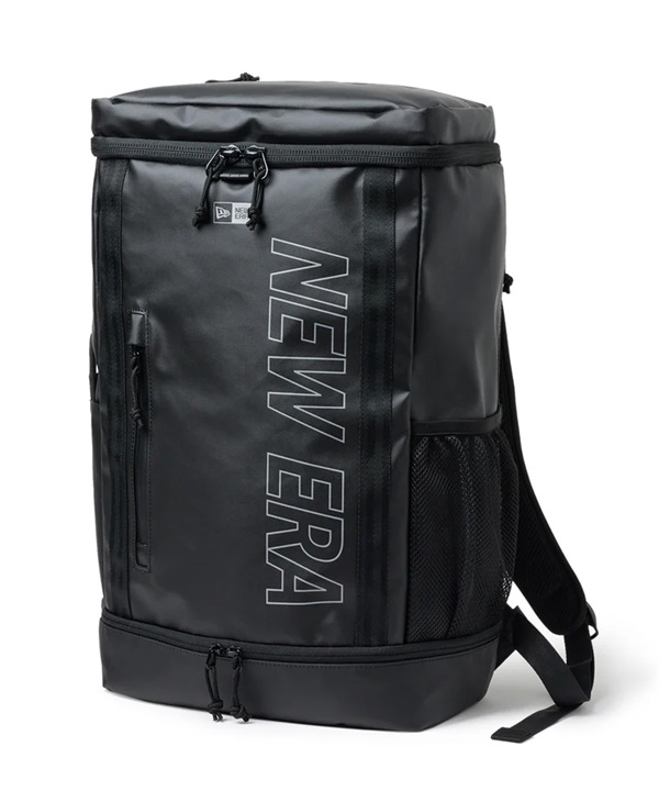 NEW ERA ニューエラ バックパック リュックサック リュック 32L BOX PACK TPU ボックスパック プリントロゴ アウトライン ブラック × リフレクトシルバー 14521358
