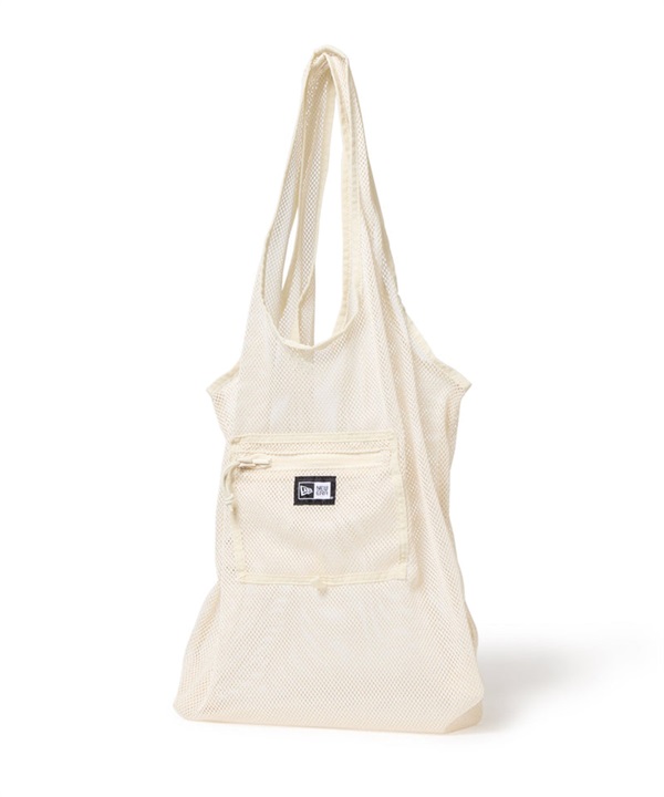 NEW ERA ニューエラ トートバッグ エコトートバッグ 22L パッカブル アイボリーメッシュ 14392331
