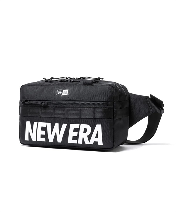 NEW ERA ニューエラ ヒップバック 7L SQUARE WAIST BAG スクエア ウエストバッグ プリントロゴ ブラック 14521303
