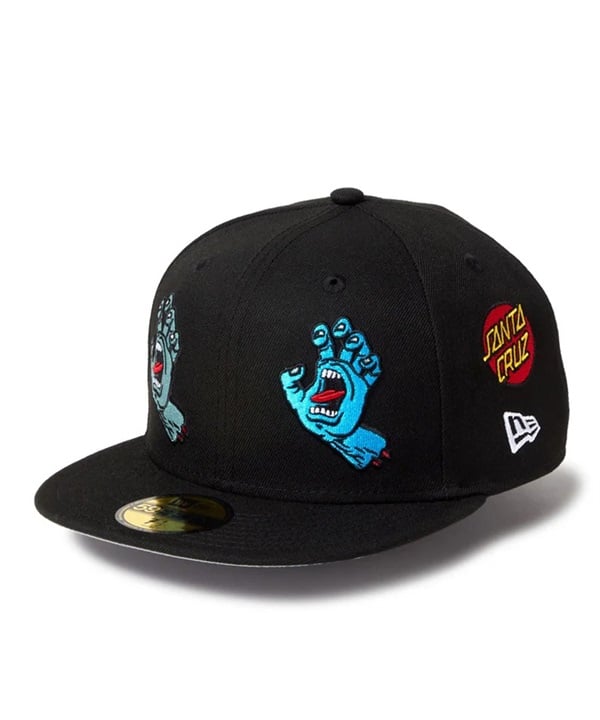 NEW ERA ニューエラ キャップ 帽子 ロゴ フラットバイザー 59FIFTY SANTA CRUZ ALLOVER BLK 14384270