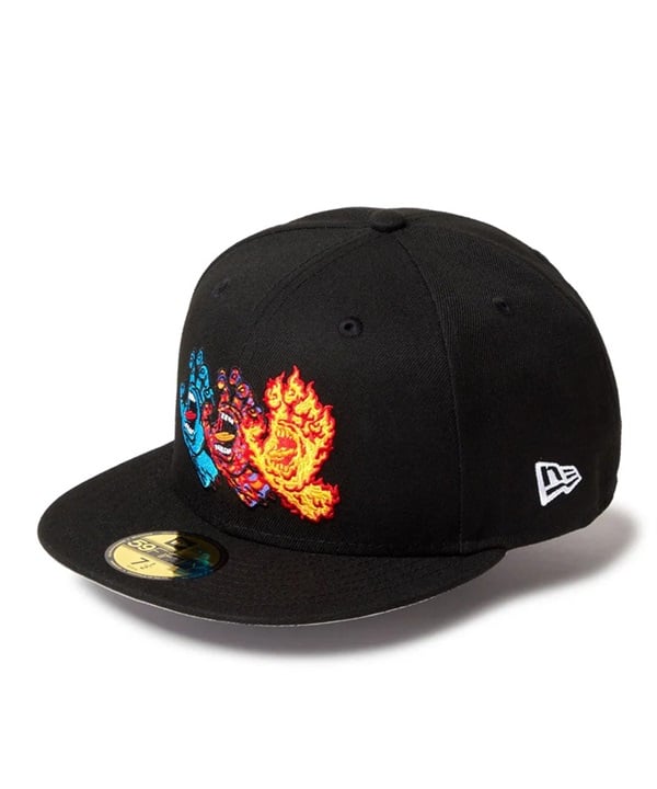 NEW ERA ニューエラ キャップ 帽子 ロゴ フラットバイザー 59FIFTY SANTA CRUZ 3HAND BLK 14384271