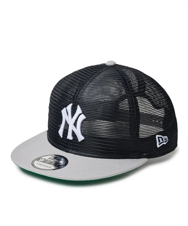 NEW ERA ニューエラ キャップ 帽子 9FIFTY トラッカー MLB All Mesh ニューヨーク・ヤンキース クーパーズタウン ネイビー グレーバイザー 14388560