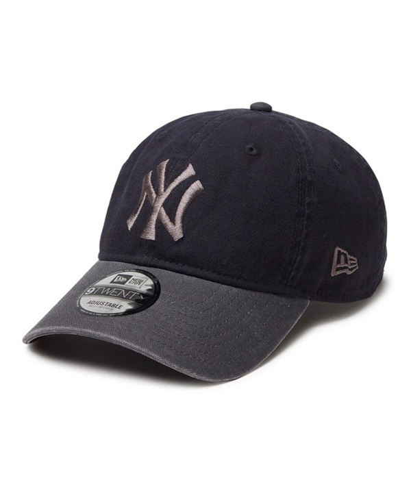 NEW ERA ニューエラ キャップ 帽子 9TWENTY Washed Duck ニューヨーク・ヤンキース ネイビー グラファイトバイザー 14388747