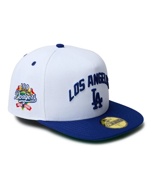 NEW ERA ニューエラ キャップ 帽子 59FIFTY A-Frame Dodgers Pack ロサンゼルス・ドジャース ホワイト ダークロイヤルバイザー 14388819